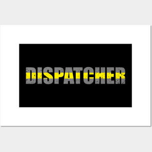 911 Dispatcher Thin Gold Line Posters and Art